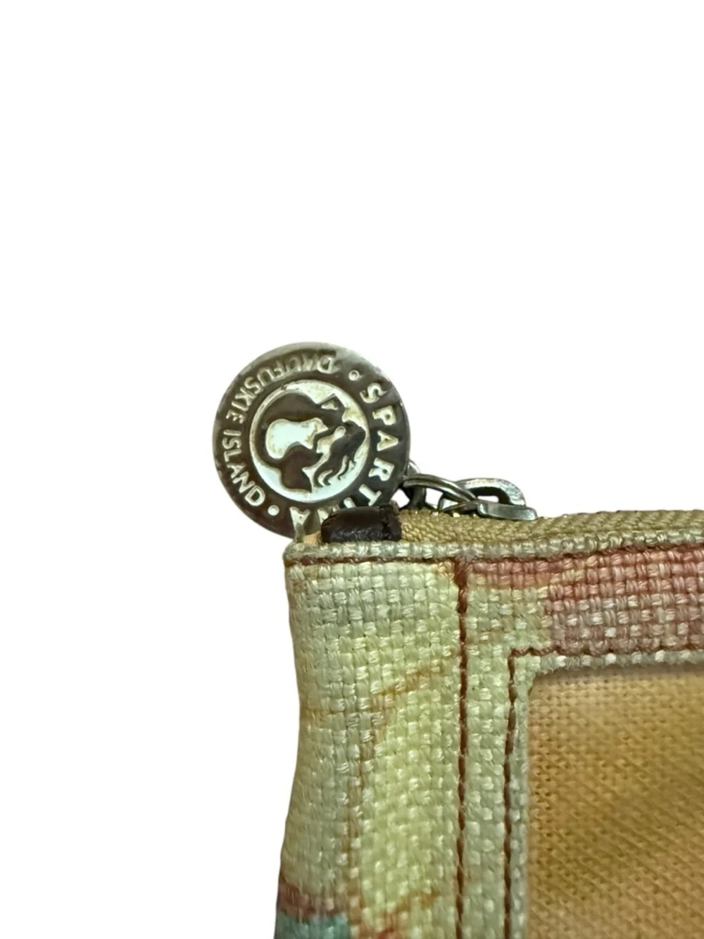 Spartina Floral Zip Coin Pouch - Pink, Cream & Teal